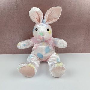 Vintage Wishpets Colorful Polkadot Easter Egg Bunny Rabbit Plush Joyce 2001